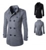 trendy overcoat men woolen coat men long mens coat Retro Style male clothing