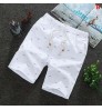 M0012 Men's Loose Cropped Shorts Casual Loose Knit Straight Casual Pants Cotton Short Pants Trousers shorts pants