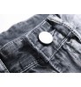 new men fashion jeans slim fit light gray distressed ripped jeans men's jeans