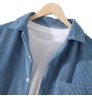 Corduroy solid color loose casual men's long sleeve shirt top for men blouse