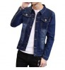 Factory wholesale custom denim jacket men's clothing dark blue Sports casual Slim jacket jean for men