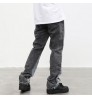 DiZNEW Custom Summer New Design Men Flared Jeans Patchwork Loose Hip Hop Denim Pants Washed Jeans