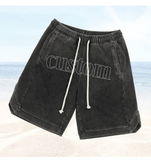 high quality casual fashion cotton washed men shorts custom logo plus size men's shorts