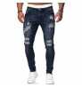 2022 factory wholesale customize men's denim pants, fashion Skinny Ripped jeans, tight stretch men's jeans