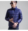 windproof Men's Down Coat custom embroidery stand collar warm puffer jacket