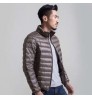 windproof Men's Down Coat custom embroidery stand collar warm puffer jacket