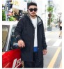 2022 Men's clothing Mid-length trench coat autumn new urban casual loose full large size hooded jacket coat