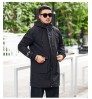2022 Men's clothing Mid-length trench coat autumn new urban casual loose full large size hooded jacket coat
