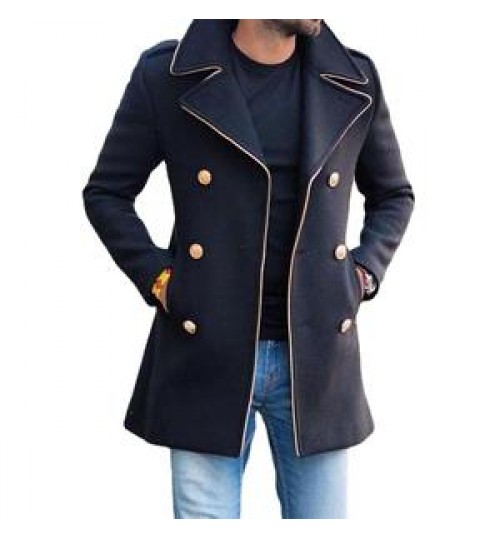 Fashion men casual suit jacket wholesale autumn and winter single button lapel coat long men's coat OVERCOAT for Men