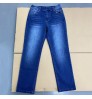 Factory custom high quality comfortable washed denim jeans fashion blue straight men's jeans