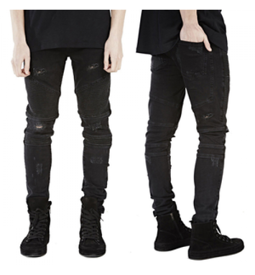 Wholesale Bulk China Cheap Clothes Fashion Biker Strech Custom Men Skinny Denim Jeans