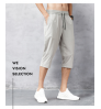 Men's Shorts Summer Breeches 2022 Thin Nylon 3/4 Length Trousers Male Bermuda Board Quick Drying Beach Black Men's Long Shorts