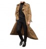 2021 European And American Men's Long Trench Coat Fashion Casual Jacket Men's Trench Coat