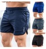 Men Running Shorts Bodybuilding Muscle Training Sportswear Exercise Gym Shorts