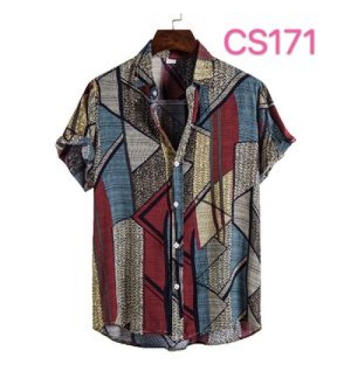 Men's Summer Shirt 2022 New Summer Vintage Oversized Harajuku Hawaiian Shirts for Men Printed Beach Short Sleeve Men's Clothing