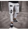 Factory Directly Wholesale Designers Jeans Mens Ripped Skinny Stretch Denim Pants Slim Distressed ripped skinny Men's Jeans