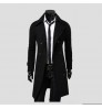 Features long double-breasted winter coats for men High Quality Solid Color men's jackets & coats trench coat men