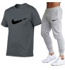 2022 Summer Pure Cotton T-shirt Trouser Suit Men's Sportswear Boys Pants & Trousers