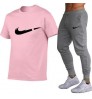 2022 Summer Pure Cotton T-shirt Trouser Suit Men's Sportswear Boys Pants & Trousers