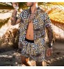Summer beach shirt for men loose shirt Hawaiian men's shirts print suit