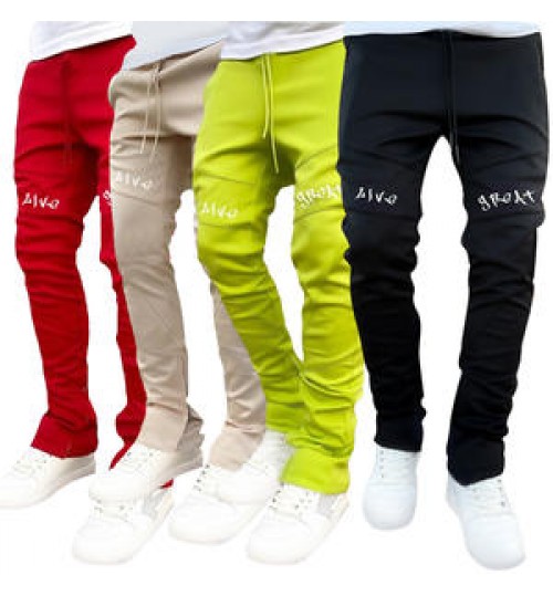 Custom Made Logo Men's Pants Solid Color Casual Jogger Pants Running Track Pants For Man Fall
