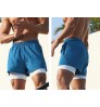 2 in 1 Quick dry Polyester Compression Mesh Liner Running Athletic Gym Sport Men's Workout Shorts
