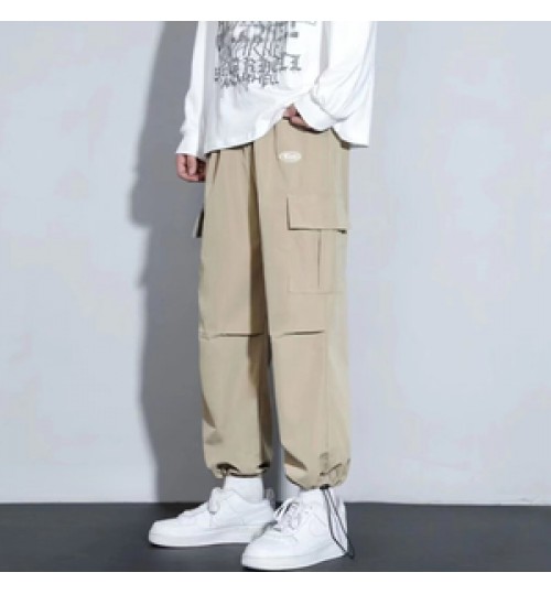 2022 Spring Summer Fashion High Waist Streetwear Boys Straight Trousers Men Casual Loose Pants Men Cargo Pants Plus Size M-5XL