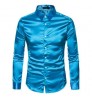 Wholesale Luxury Design High Quality Men's Shirts Fashion Reflective Long Sleeve Tops