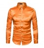 Wholesale Luxury Design High Quality Men's Shirts Fashion Reflective Long Sleeve Tops