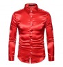 Wholesale Luxury Design High Quality Men's Shirts Fashion Reflective Long Sleeve Tops