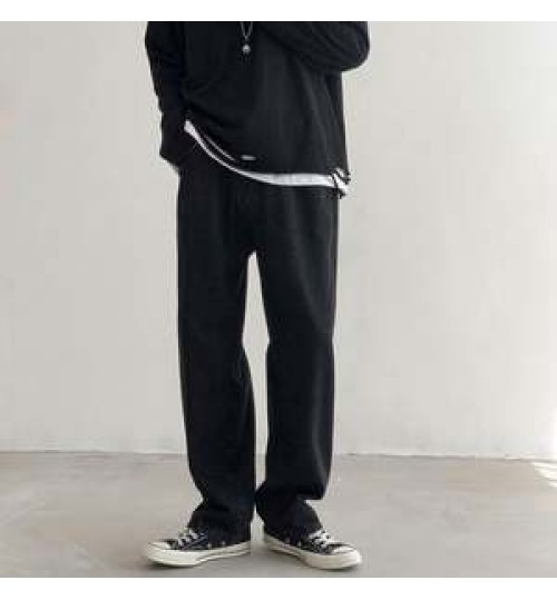 Retro Style Breathable Denim Straight Loose Wide Legs High Quality Trousers Casual Cotton Jeans Men'S Pants