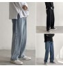 Retro Style Breathable Denim Straight Loose Wide Legs High Quality Trousers Casual Cotton Jeans Men'S Pants