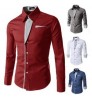 Enerup Wholesale New Design Camisa Masculina Long Sleeve Men's Korean Slim Formal Casual Male Dress Shirt