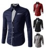 Enerup Wholesale New Design Camisa Masculina Long Sleeve Men's Korean Slim Formal Casual Male Dress Shirt