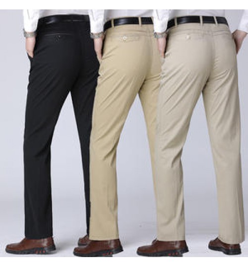 New Arrival Classic Casual Khaki Pants Men's Stretch Trousers Slim Fit