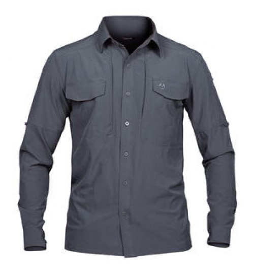 S.archon Tactical Army Men's Shirts Outdoor Casual Long Sleeve Button Up Thin Breathable Hunting Loose Work Multiple Pockets