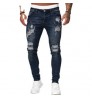 New Denim Men's Pants Cross-Border Ripped Trendy Black Slim Denim Skinny Pants Men Jeans