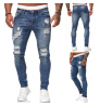 Factory Directly Wholesale Designers Pantalones Blue Jeans Mens Ripped Skinny Stretch Denim Pants Slim Men's Jeans