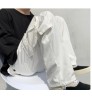Black/white Casual Pants Men's Fashion Loose Straight Wide Leg Pants Men Streetwear Hip-hop Pocket Cargo Pants Mens Trousers