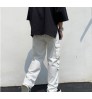 Black/white Casual Pants Men's Fashion Loose Straight Wide Leg Pants Men Streetwear Hip-hop Pocket Cargo Pants Mens Trousers