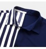 Coldker Mens Clothing 2021 Summer New Men's Short-sleeved Shirt Black and White Stripes Fashion Simple Camisas Para Hombre