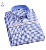 Wholesale 100% Cotton Custom Logo Heavy Print Long Sleeve Formal Casual Flannel Plaid Man Shirts Work Winter Men Shirts Cotton