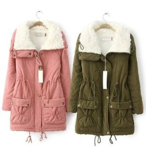 Trendy Women's Outerwear Cashmere Winter Warm Wool Long Coats and Jackets For Women With Pocket