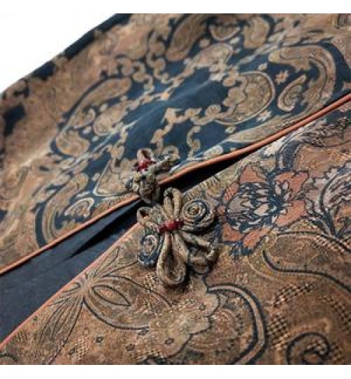 Coats Women Fashion Style Winter Print Long Formal Silk Coats For Ladies Women