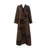 Coats Women Fashion Style Winter Print Long Formal Silk Coats For Ladies Women