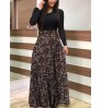 Women Dresses Dress Apparel Women Sexy Bohemia Strips Floral Printed Church Long Sleeve Maxi Dresses For Black Women Lady Casual Wear Dress