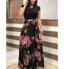Women Dresses Dress Apparel Women Sexy Bohemia Strips Floral Printed Church Long Sleeve Maxi Dresses For Black Women Lady Casual Wear Dress