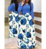 Women Dresses Dress Apparel Women Sexy Bohemia Strips Floral Printed Church Long Sleeve Maxi Dresses For Black Women Lady Casual Wear Dress