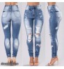 Womens Jeans IELGY Support OEM Hot Sale Ebay Amazon Hot Style Plus Size Ripped Pencil Pants Womens Jeans High Waist
