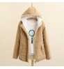 2022 winter thickened Korean hooded cotton padded coat women's long sleeved coat jacket